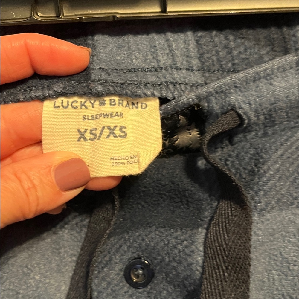 Lucky Brand Men's Navy Checkered Pajama Pants - Picture 3 of 10